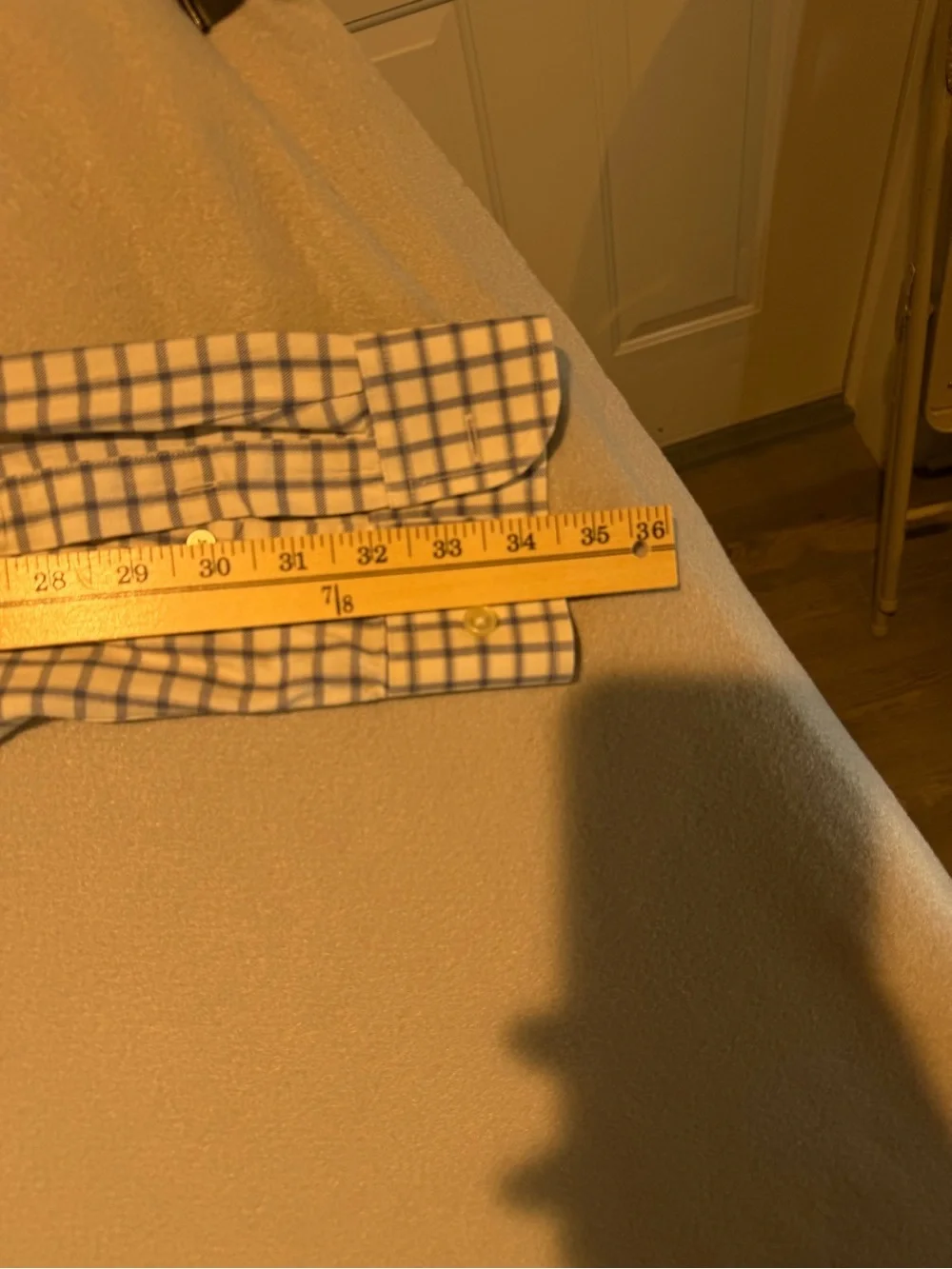 Banana Republic White and Blue Check Dress Shirt